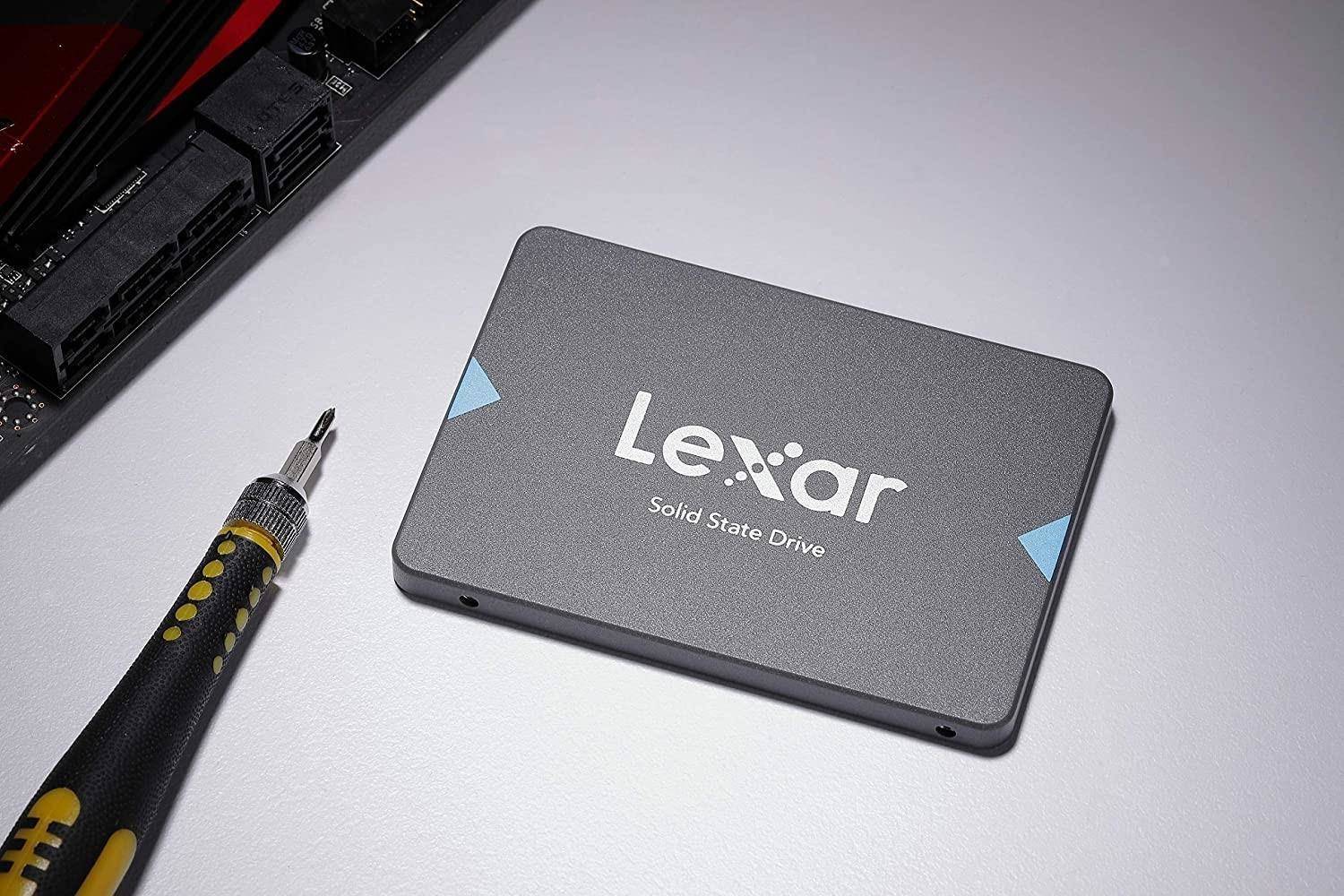 Lexar NS100 2.5” SATA III (6Gb/s) Internal SSD, Sequential Read Speed Gray Lexar NS100 2.5” SATA III (6Gb/s) Internal SSD, Sequential Read Speed Gray